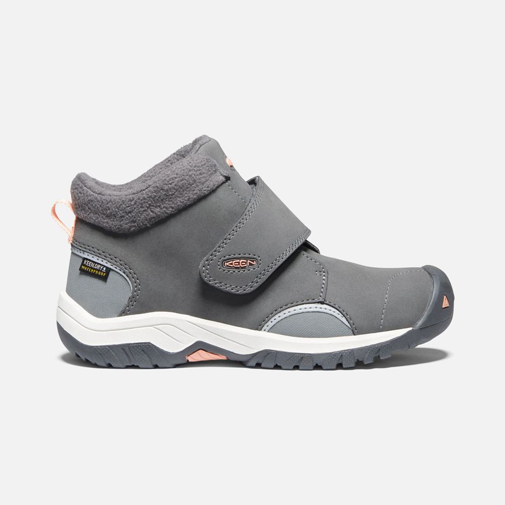 Keen Slip-On Kängor Barn Grå - Kootenay Iii Waterproof Boots - 923768OWR